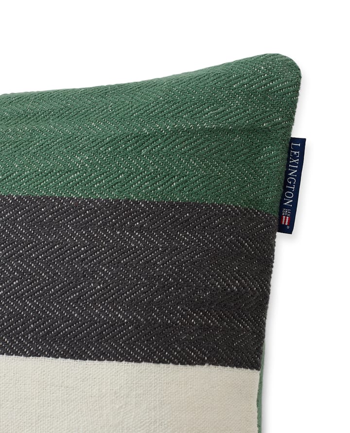 Irregular Striped Cotton kuddfodral 50x50 cm - Green-gray - Lexington