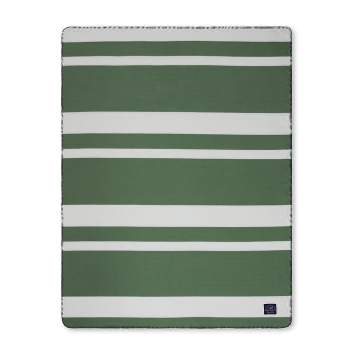 Irregular Striped Fleecefilt 130x170 cm, Green-White Lexington
