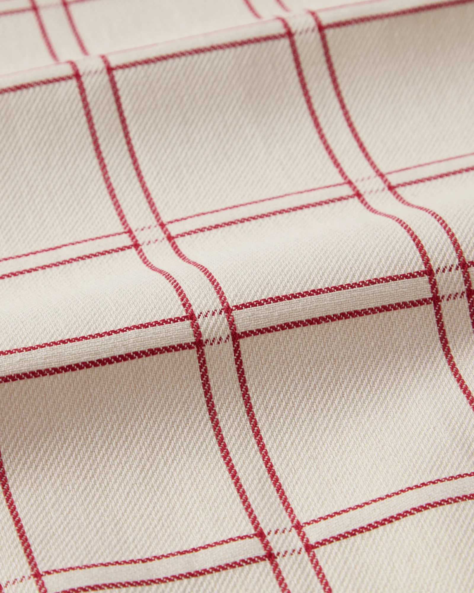Jacquardvävd bomull kökshandduk, Red-white, 50x70 cm Lexington