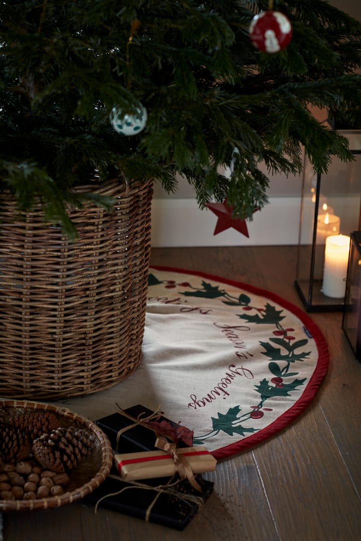 Jute Cotton Christmas Tree julgransmatta Ø110 cm - Beige - Lexington