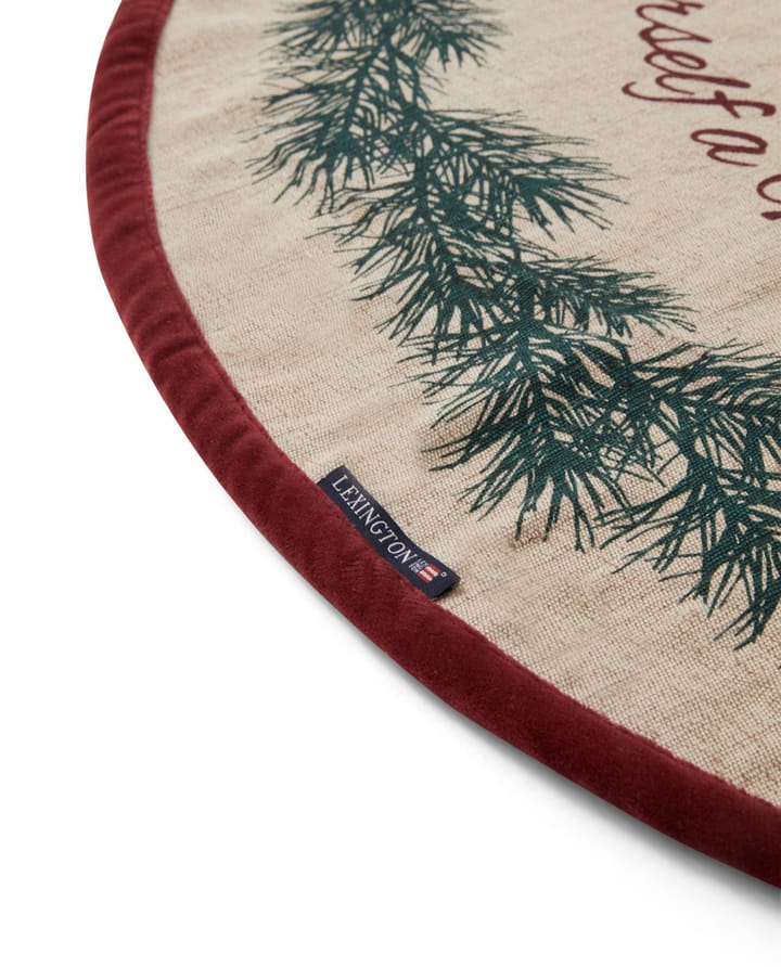 Jute Cotton Christmas Tree julgransmatta Ø110 cm, Natural Lexington
