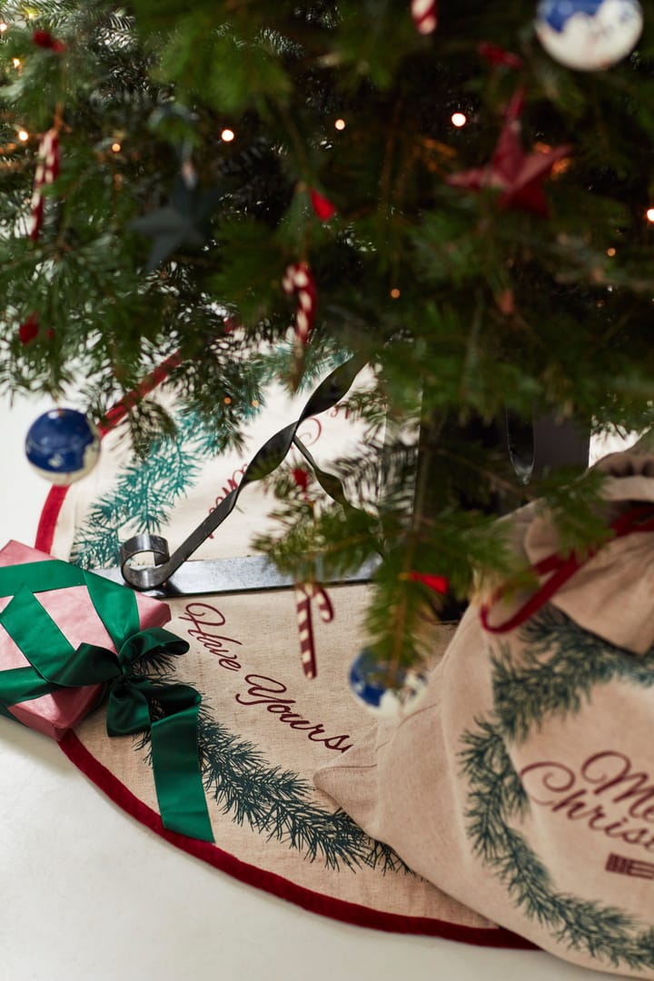 Jute Cotton Christmas Tree julgransmatta Ø110 cm, Natural Lexington