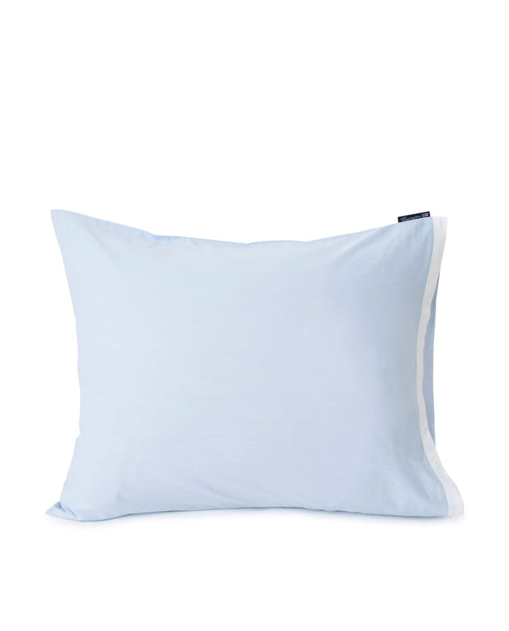 Kuddfodral Contrast bomull Chambray 65x65 cm - Blå-vit - Lexington