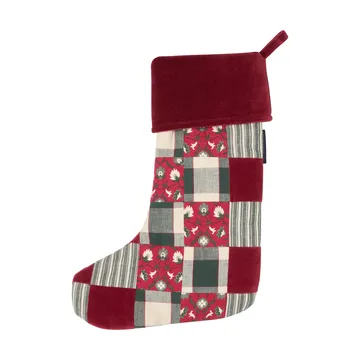 Lexington patchwork julstrumpa - Red-multi, 45 cm - Lexington