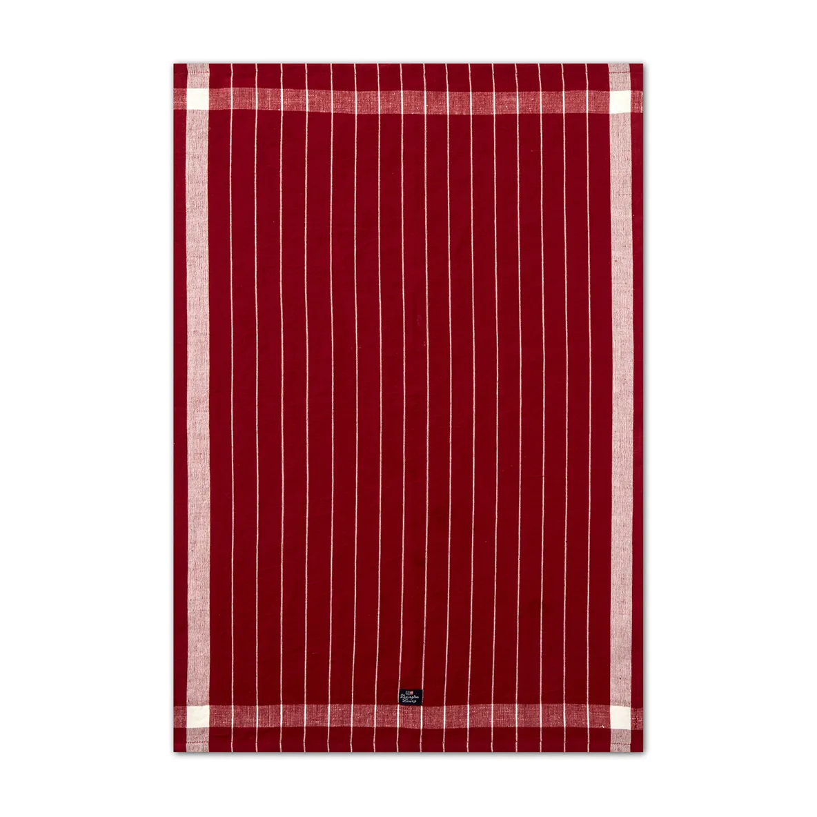 Linen Cotton Striped kökshandduk 50x70 cm, Red-white Lexington