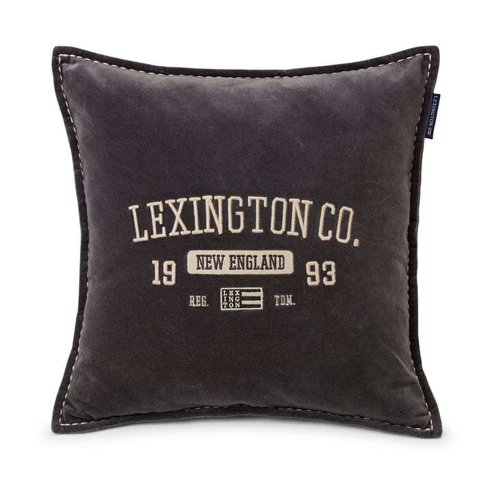 Logo Message Velvet kuddfodral 50x50 cm, Gray Lexington