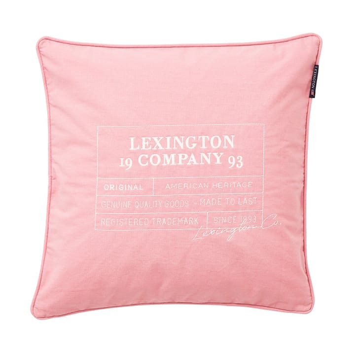 Logo Organic Cotton Canvas kuddfodral 50x50 cm - Pink - Lexington