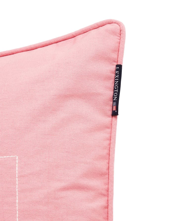 Logo Organic Cotton Canvas kuddfodral 50x50 cm, Pink Lexington