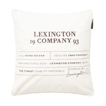 Logo Organic Cotton Canvas kuddfodral 50x50 cm - White - Lexington