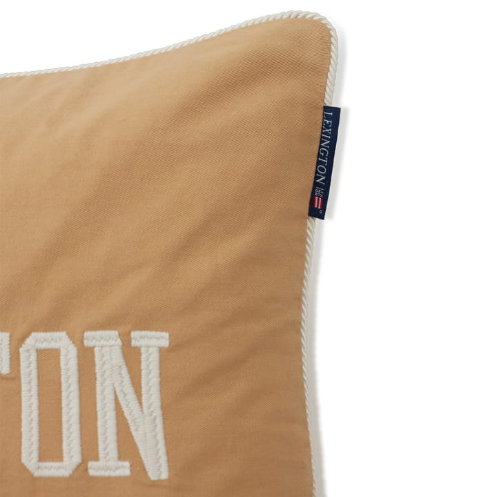 Logo Twill kuddfodral 50x50 cm, Oat-White Lexington