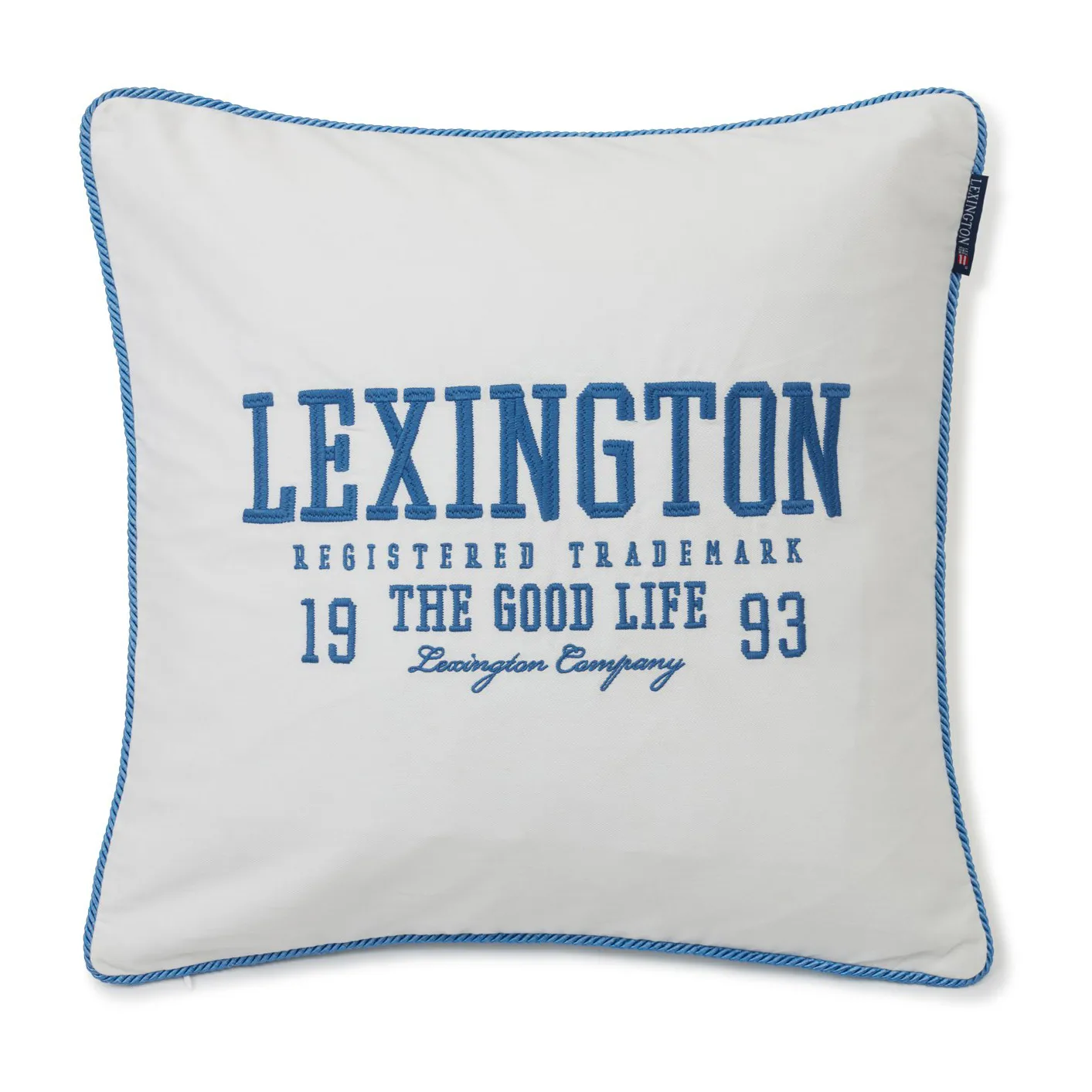 Logo Twill kuddfodral 50x50 cm, White-blue Lexington