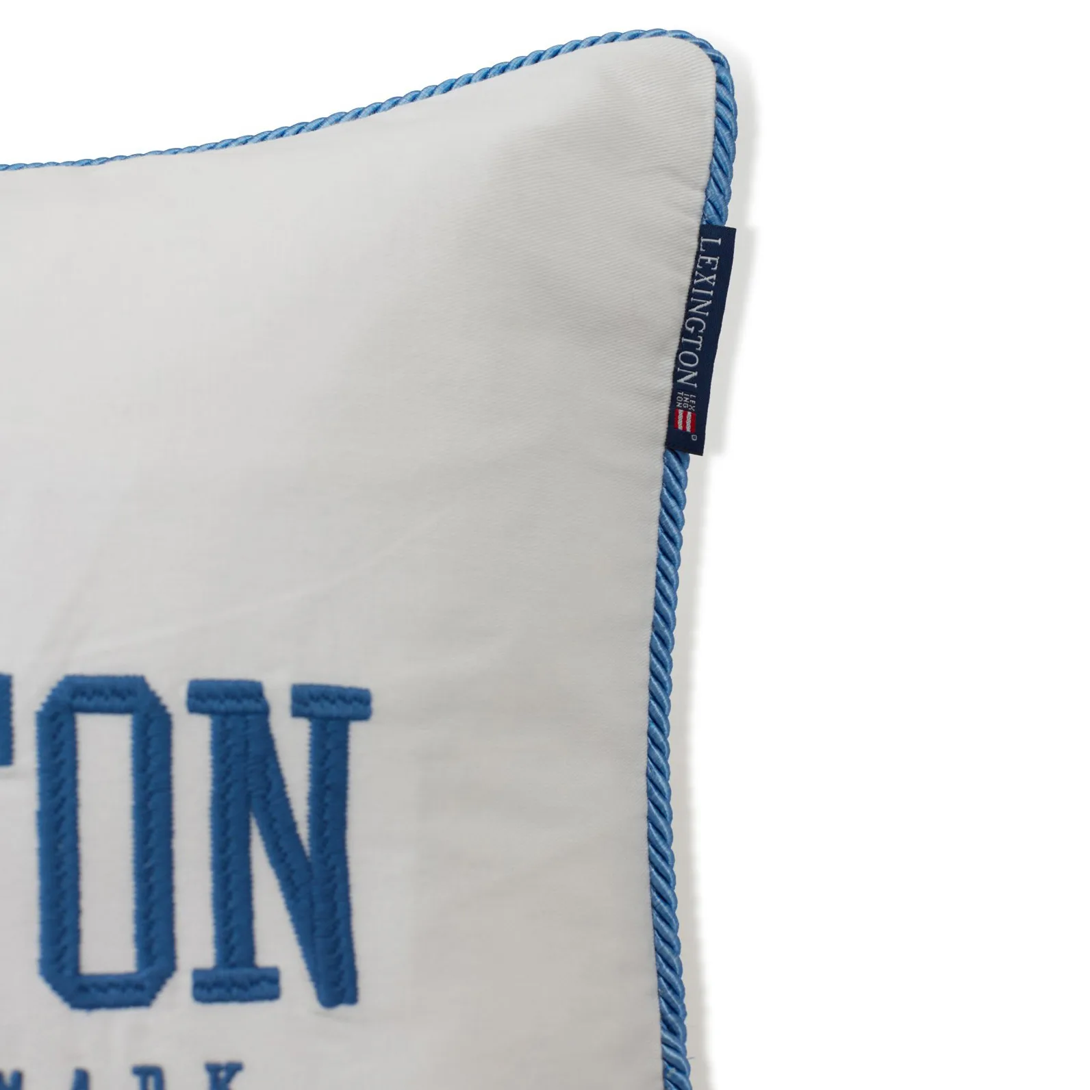 Logo Twill kuddfodral 50x50 cm, White-blue Lexington