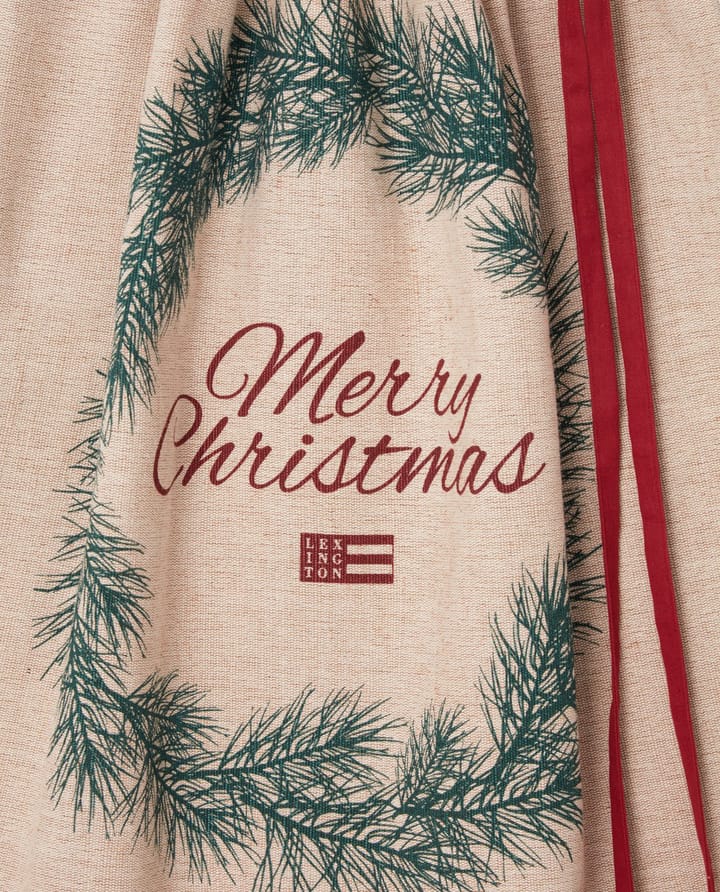 Merry Christmas Jute Cotton julklappssäck 65x95 cm, Natural Lexington