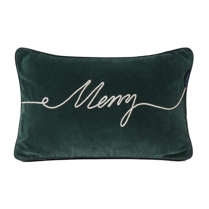 Merry Cotton Velvet kudde 30x50 cm - Green - Lexington