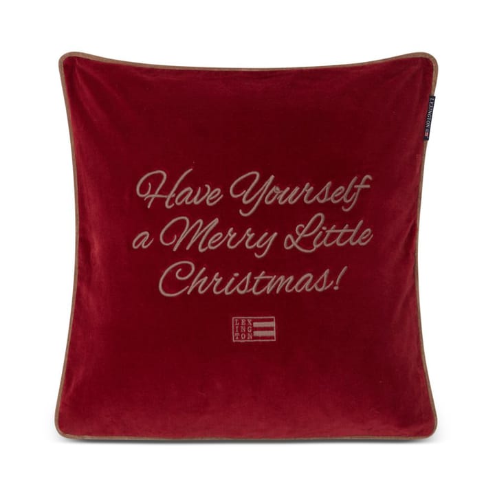 Merry Little Org Cotton Velvet kuddfodral 50x50 cm, Red-beige Lexington