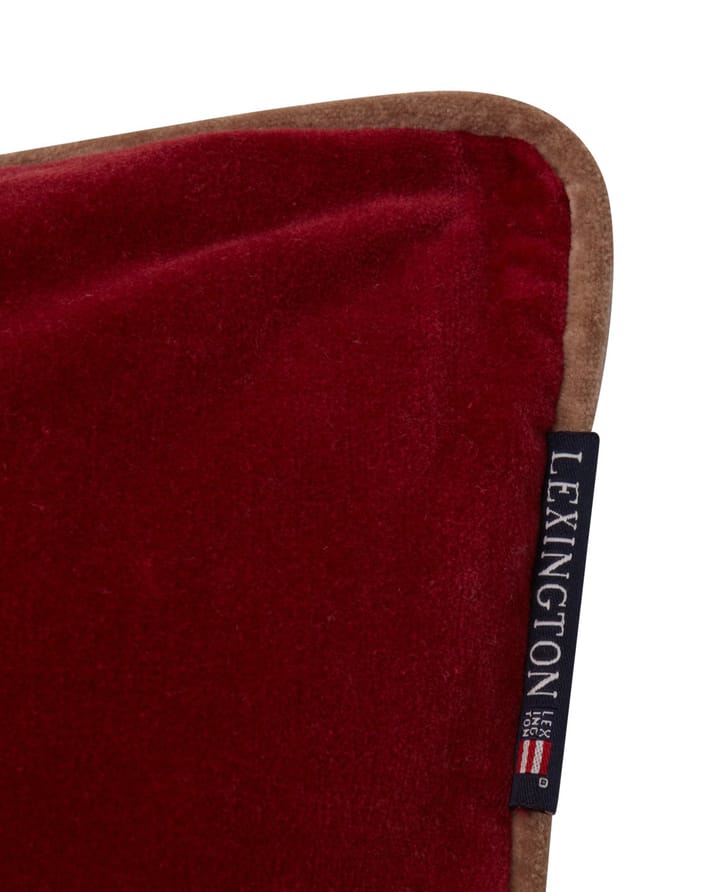 Merry Little Org Cotton Velvet kuddfodral 50x50 cm - Red-beige - Lexington