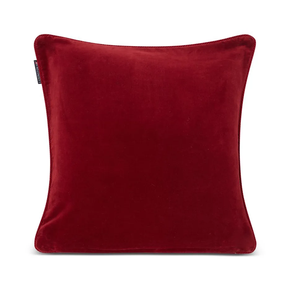 Organic Cotton Velvet kuddfodral 50x50 cm, Red Lexington