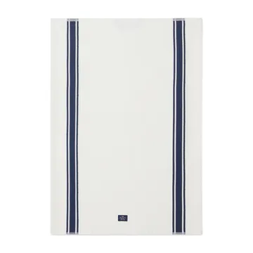 Organic Cotton Waffle Kitchen Towel 50x70 cm - Vit-mörkblå - Lexington