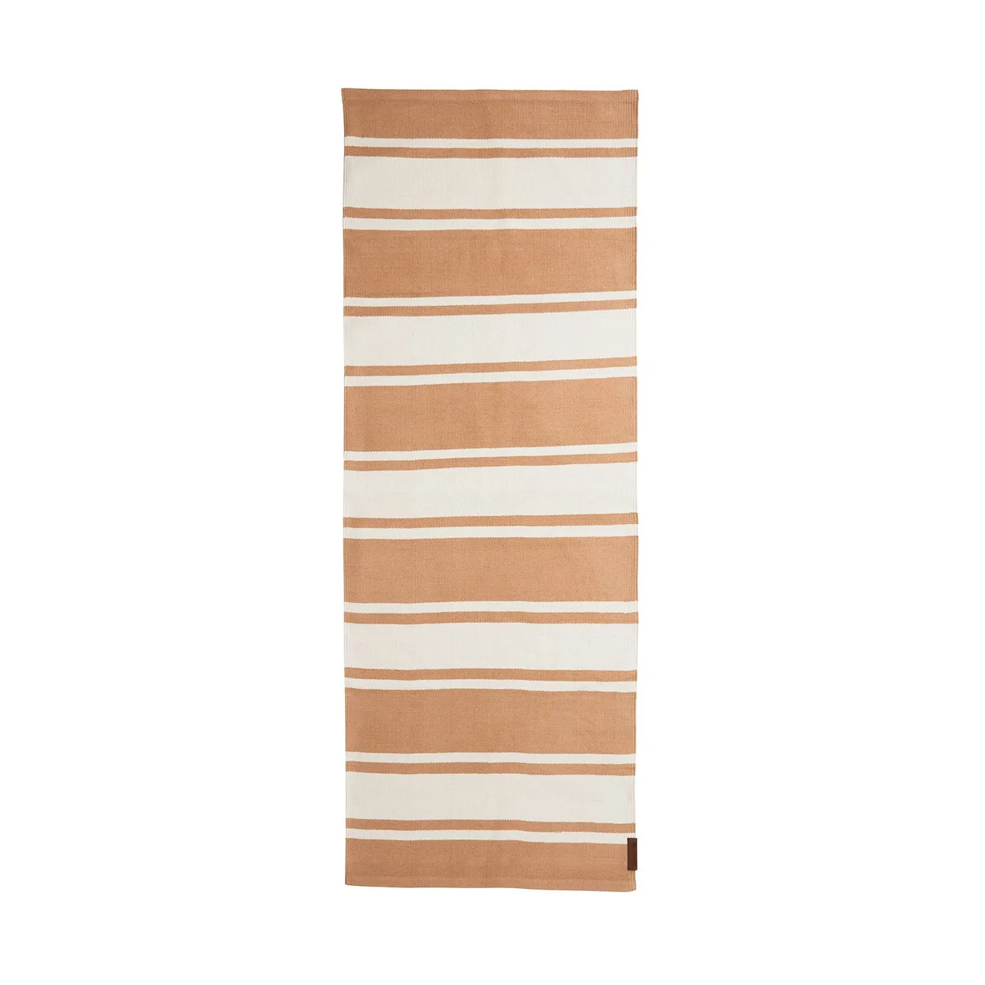 Organic Striped Cotton gångmatta 80x220 cm, Beige-white Lexington