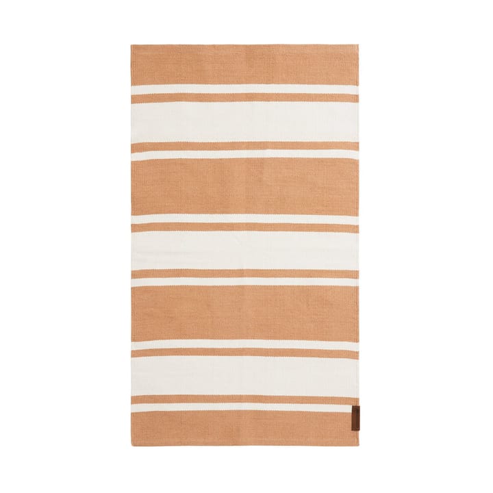 Organic Striped Cotton matta 170x240 cm - Beige-white - Lexington