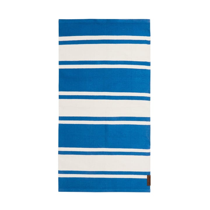 Organic Striped Cotton matta 170x240 cm - Blue-white - Lexington