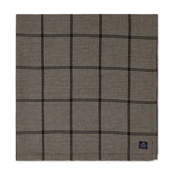 Pepita Check Cotton Linen bordsduk 150x250 cm - Dark gray-beige - Lexington