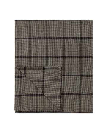 Pepita Check Cotton Linen bordsduk 150x250 cm - Dark gray-beige - Lexington