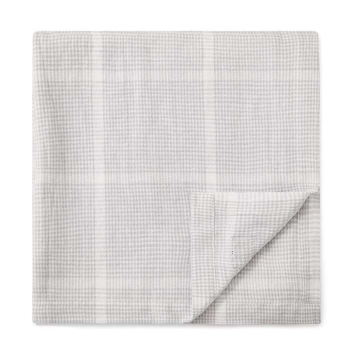 Pepita Check Cotton Linen bordsduk 150x350 cm, White-light gray Lexington