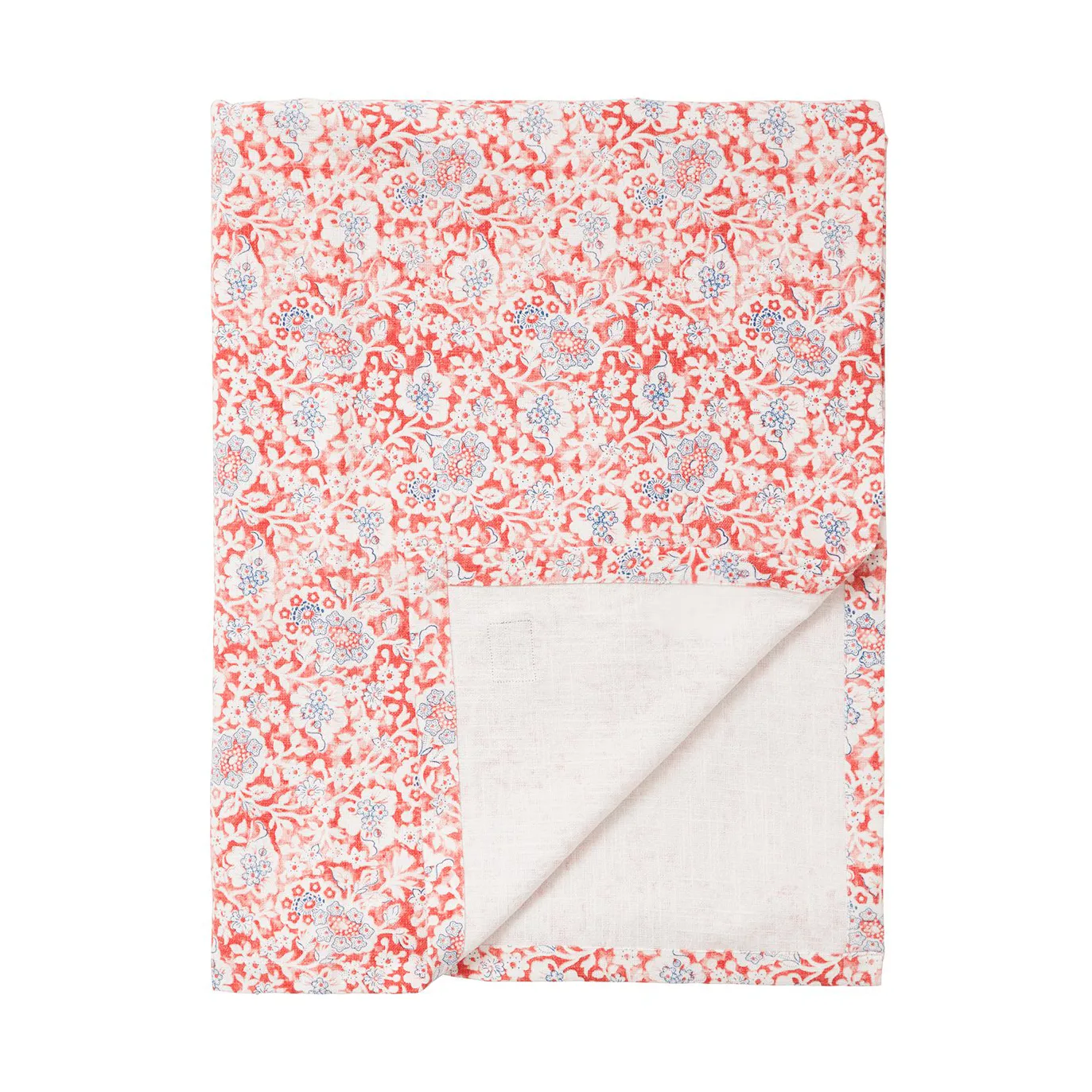 Printed Flowers Recycled Cotton bordsduk 150x250 cm, Coral Lexington