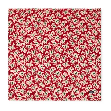 Printed Organic Cotton Twill servett 50x50 cm - Red-beige-green - Lexington