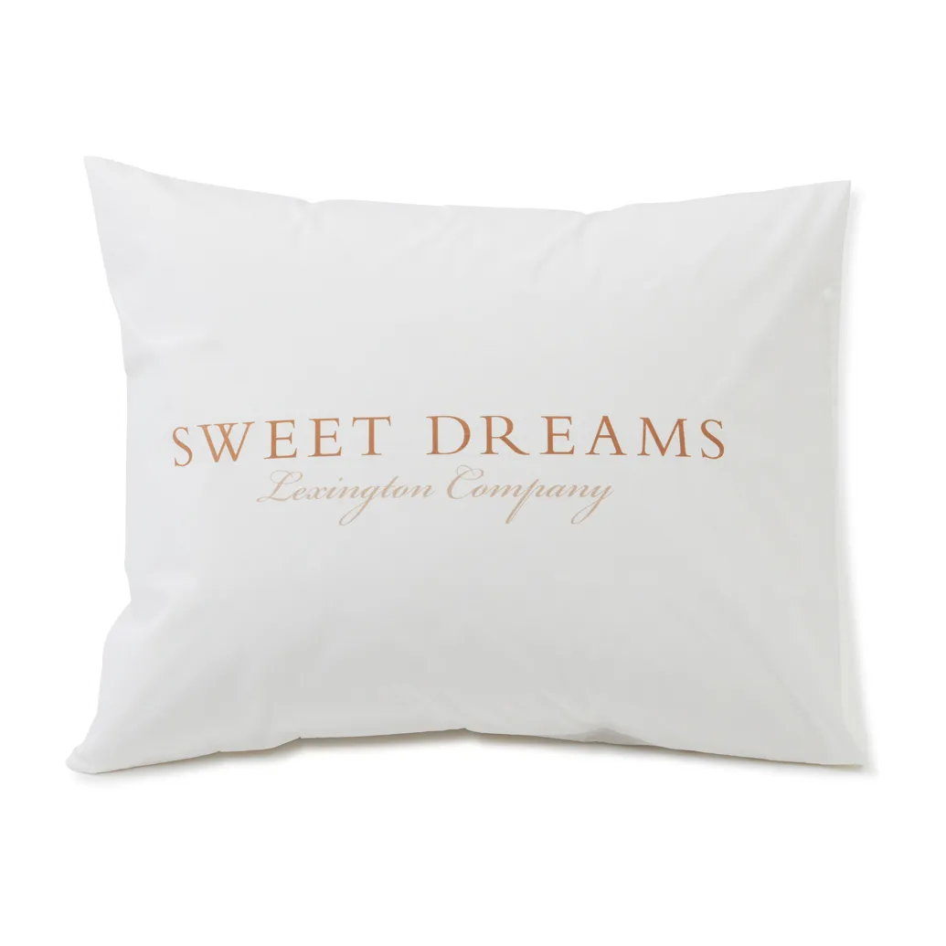 Printed Sweet Dreams Poplin örngott 50x60 cm, White Lexington