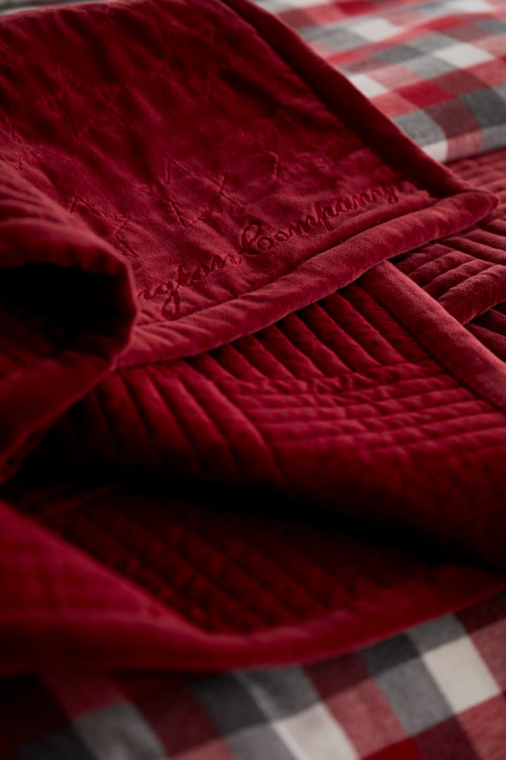 Quilted Cotton Velvet Star överkast 240x260 cm, Red Lexington
