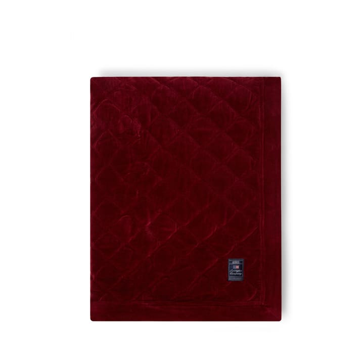Quilted Organic Cotton Velvet överkast 240x260 cm - Red - Lexington