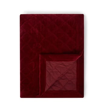 Quilted Organic Cotton Velvet överkast 240x260 cm - Red - Lexington