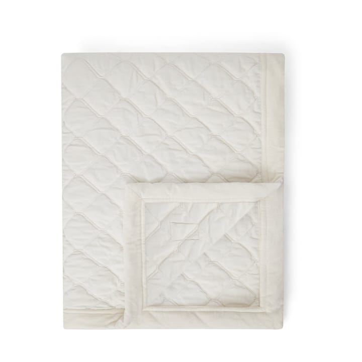 Quilted Organic Cotton Velvet överkast 240x260 cm, Snow white Lexington