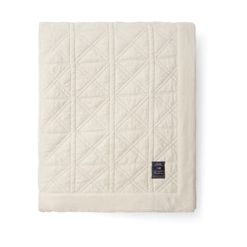 Quilted organic cotton velvet överkast 260x240 cm - Vit - Lexington