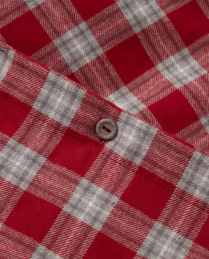 Red Checked Cotton Flannel bäddset - 50x60 cm, 150x210 cm - Lexington