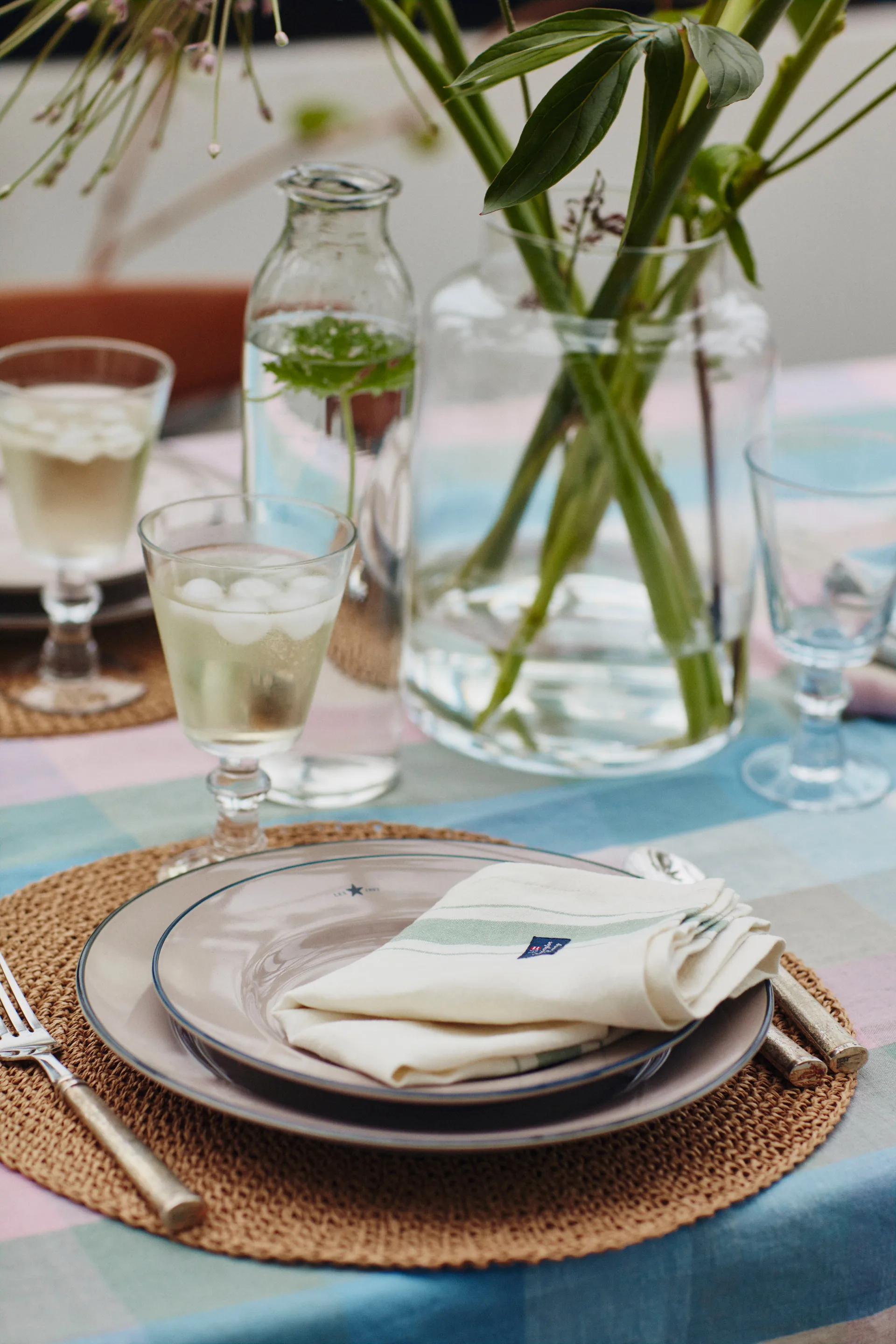 Round Recycled Paper Straw bordstablett Ø38, Natural Lexington