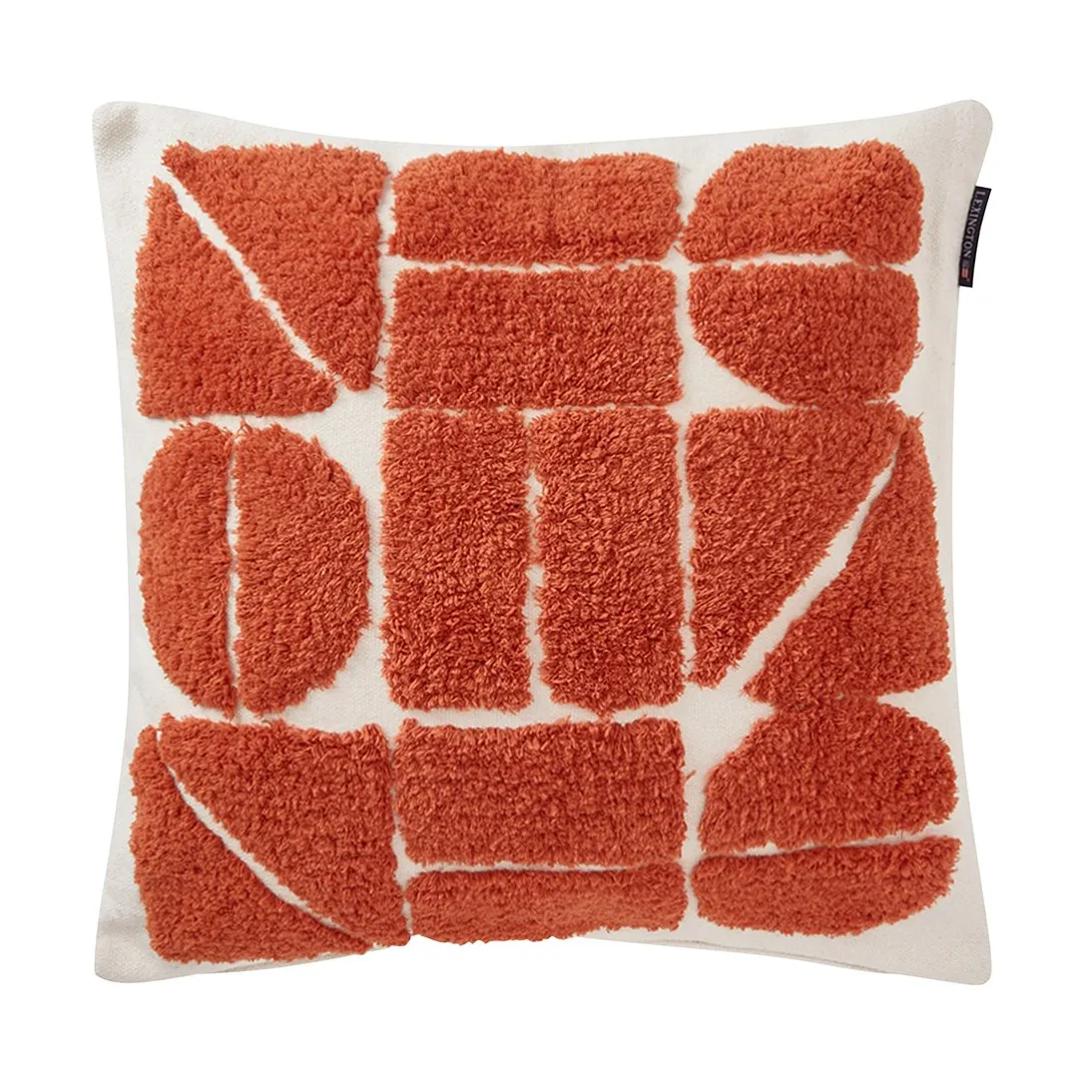 Rug Graphic Cotton Canvas kuddfodral 50x50 cm, White Lexington