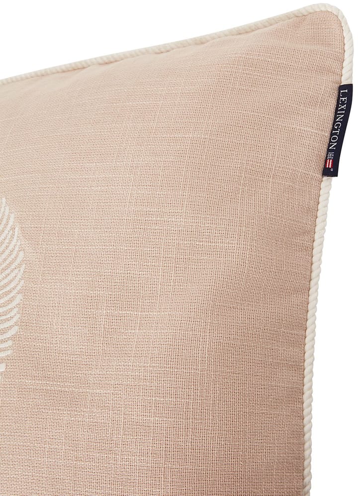 Sea Embroidered Recycled Cotton kuddfodral 50x50cm, Light Beige Lexington