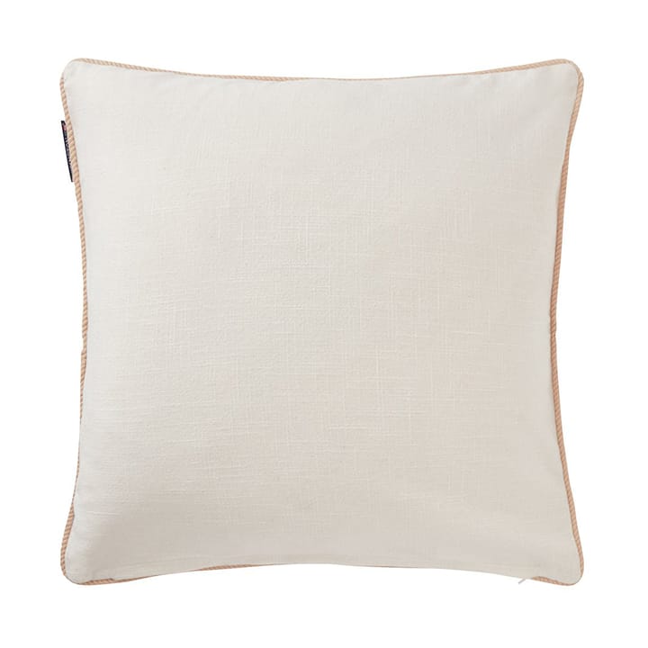 Sea Embroidered Recycled Cotton kuddfodral 50x50cm, White-Beige Lexington