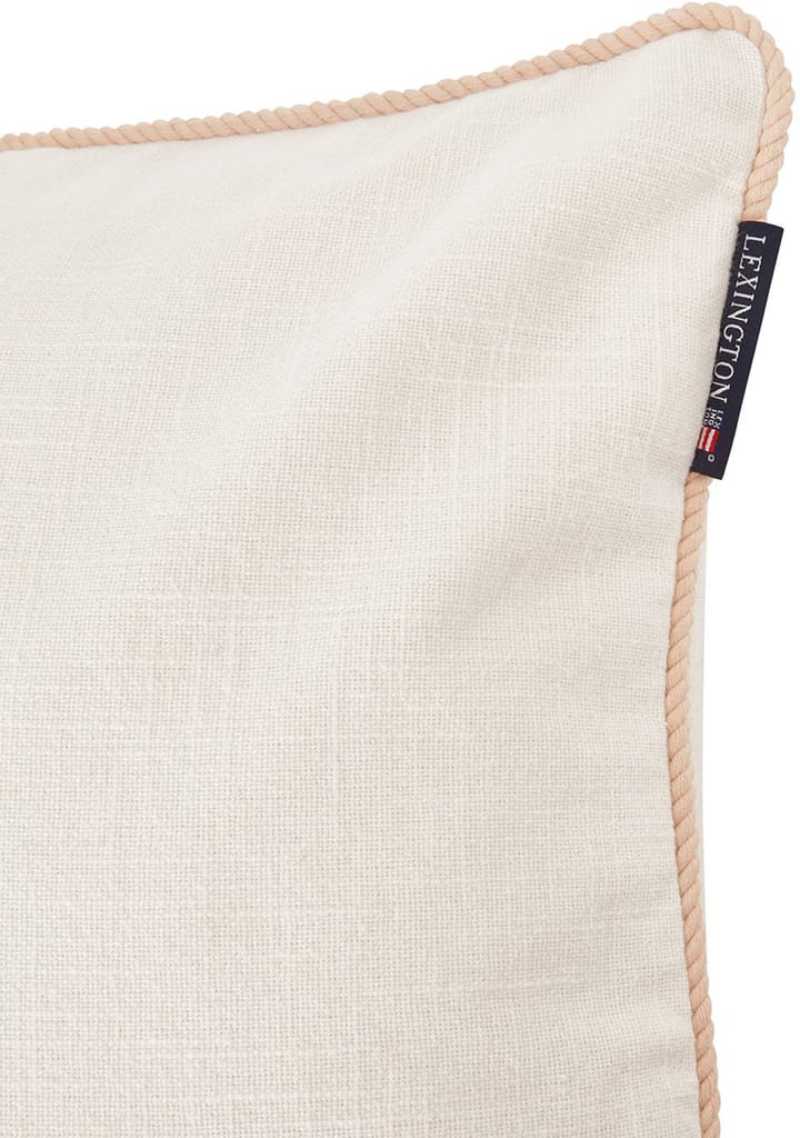 Sea Embroidered Recycled Cotton kuddfodral 50x50cm, White-Beige Lexington