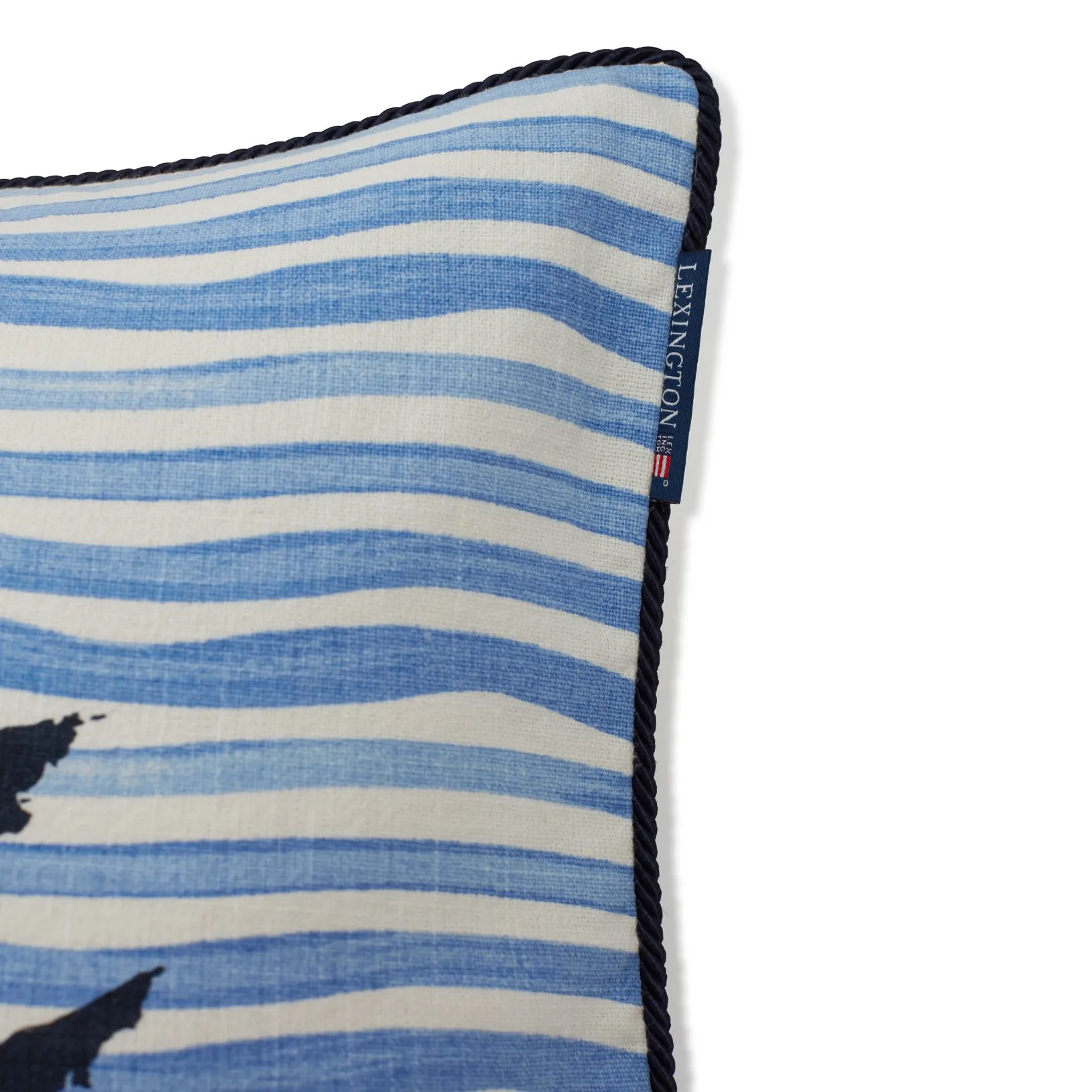 Sea You Later Cotton Canvas kuddfodral 50x50 cm, White-blue Lexington