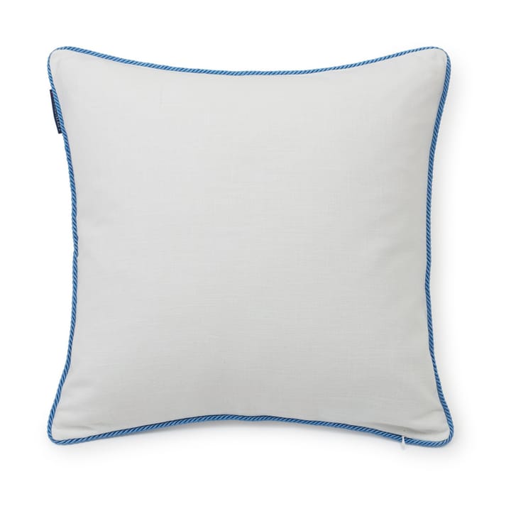 Seashell Cotton Canvas kuddfodral 50x50 cm, White-blue Lexington
