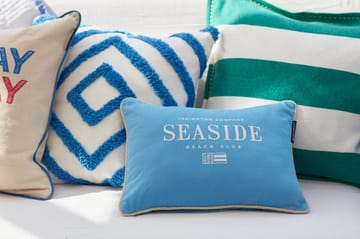 Seaside Small Organic Cotton Twill kudde 30x40 cm - Blå-ljusbeige - Lexington