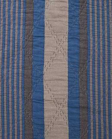 Side Striped Soft Quilted överkast 240x260 cm - Blue - Lexington