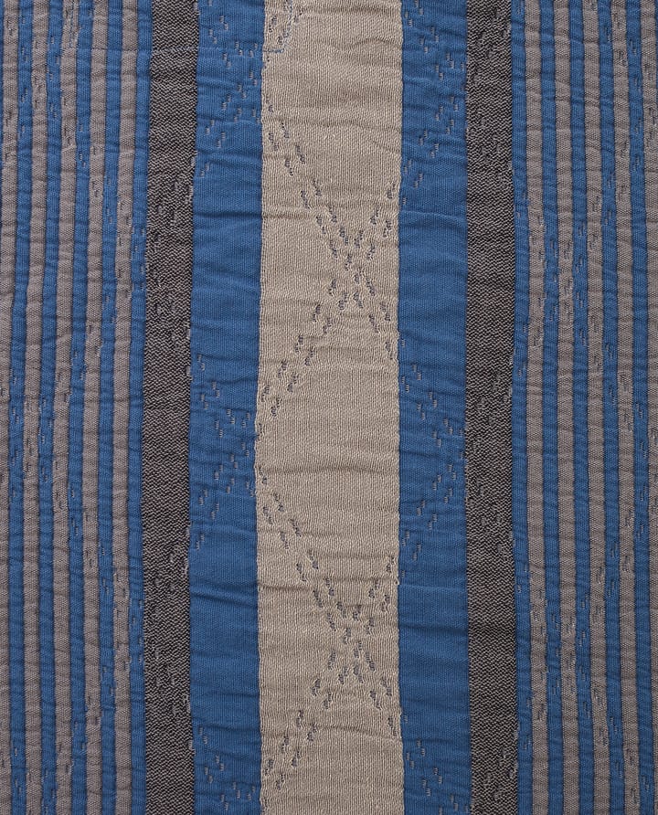 Side Striped Soft Quilted överkast 240x260 cm - Blue - Lexington