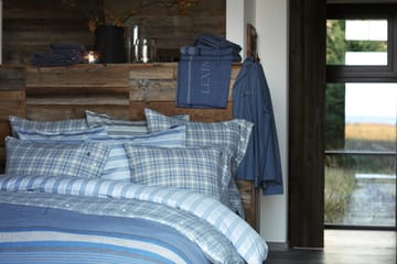 Side Striped Soft Quilted överkast 240x260 cm - Blue - Lexington