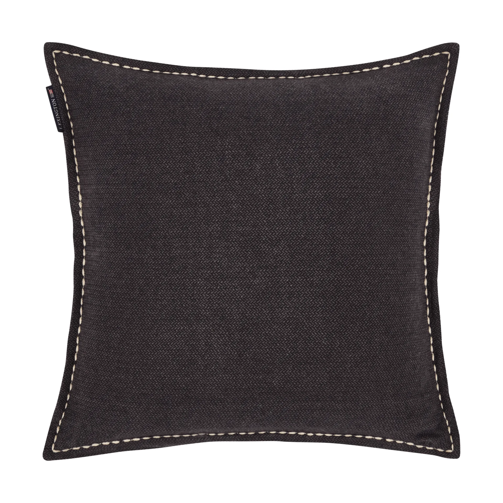 Ski Club ekologisk bomull kuddfodral, Navy-Light beige, 50x50 cm Lexington