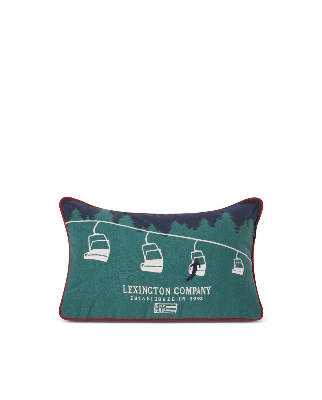 Lexington Ski Lift kudde 30x50 cm Grön-mörkblå | Skandinavisk Design | Kuddfodral | Grön